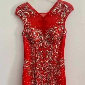 Stunning red mermaid pageant/prom dress